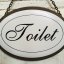 Závěsná cedulka TOILET 11,5x16cm