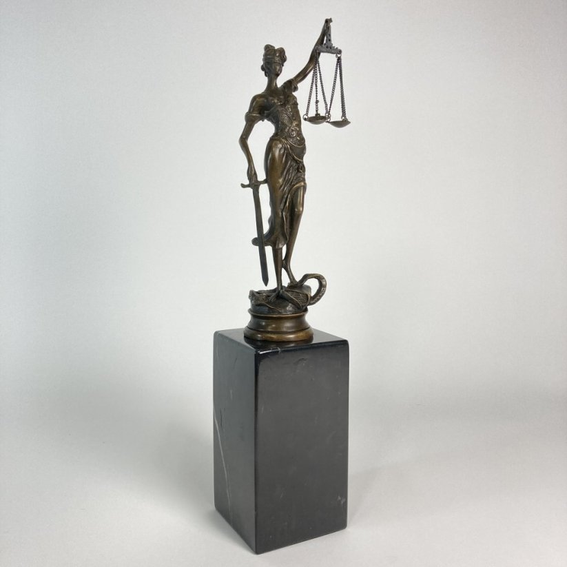 Bronzová socha SPRAVEDLNOST - JUSTICE 33,5cm