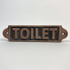 Litinová cedule TOILET 5x18cm