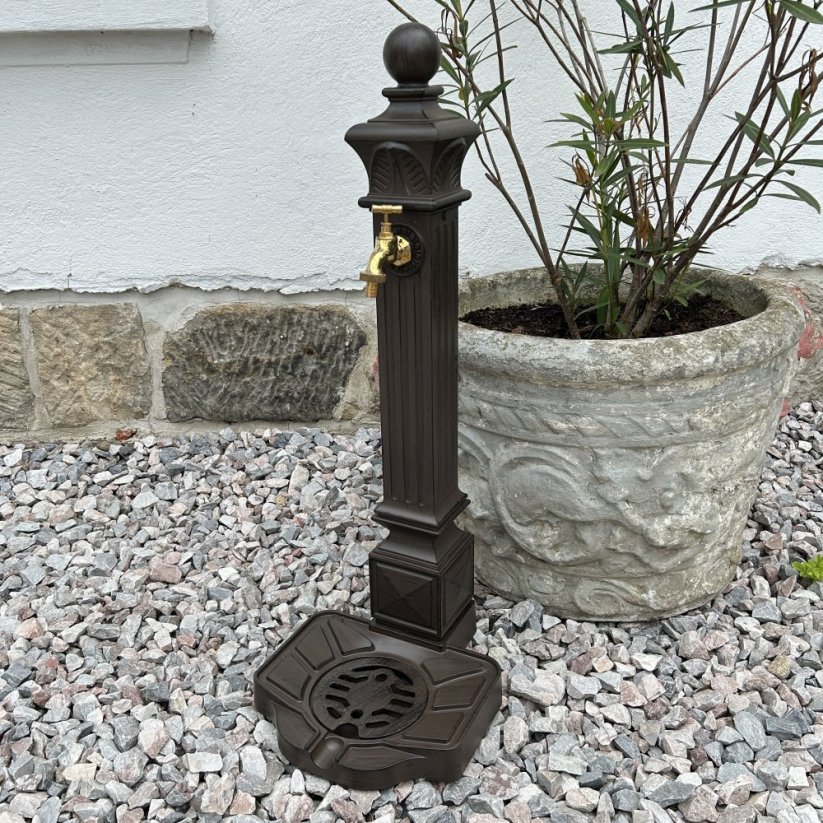 Zahradní kašna SLOUPEK 81cm - hliník ( hnědá )