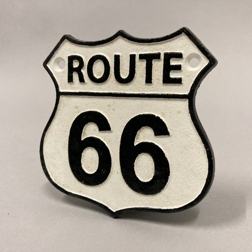 Litinová cedule ROUTE 66 22x22cm