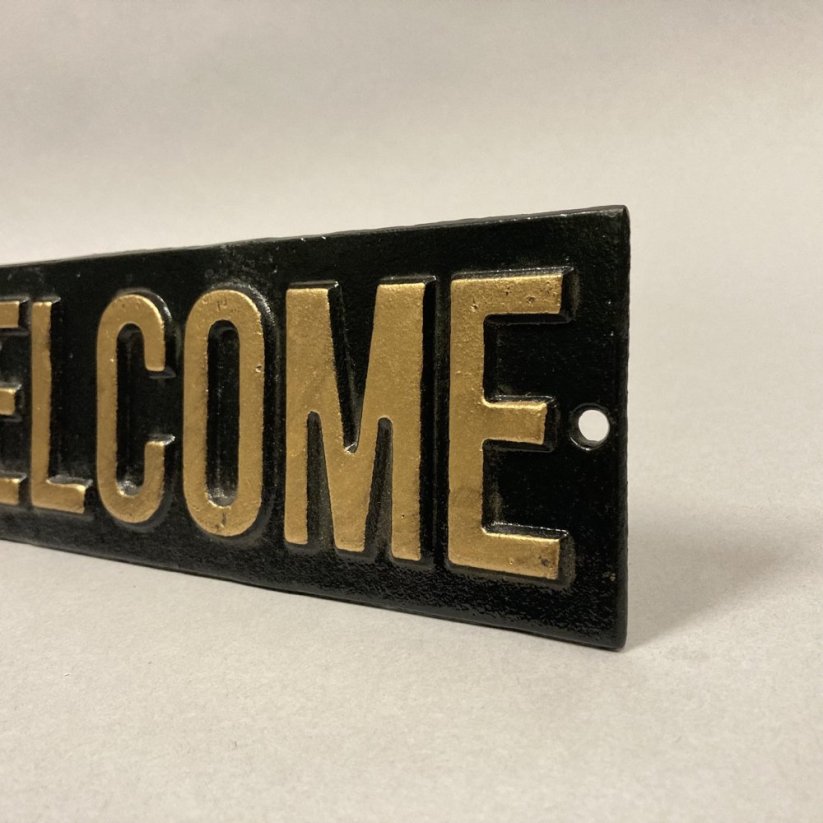 Litinová cedulka WELCOME 7,5x14,5cm