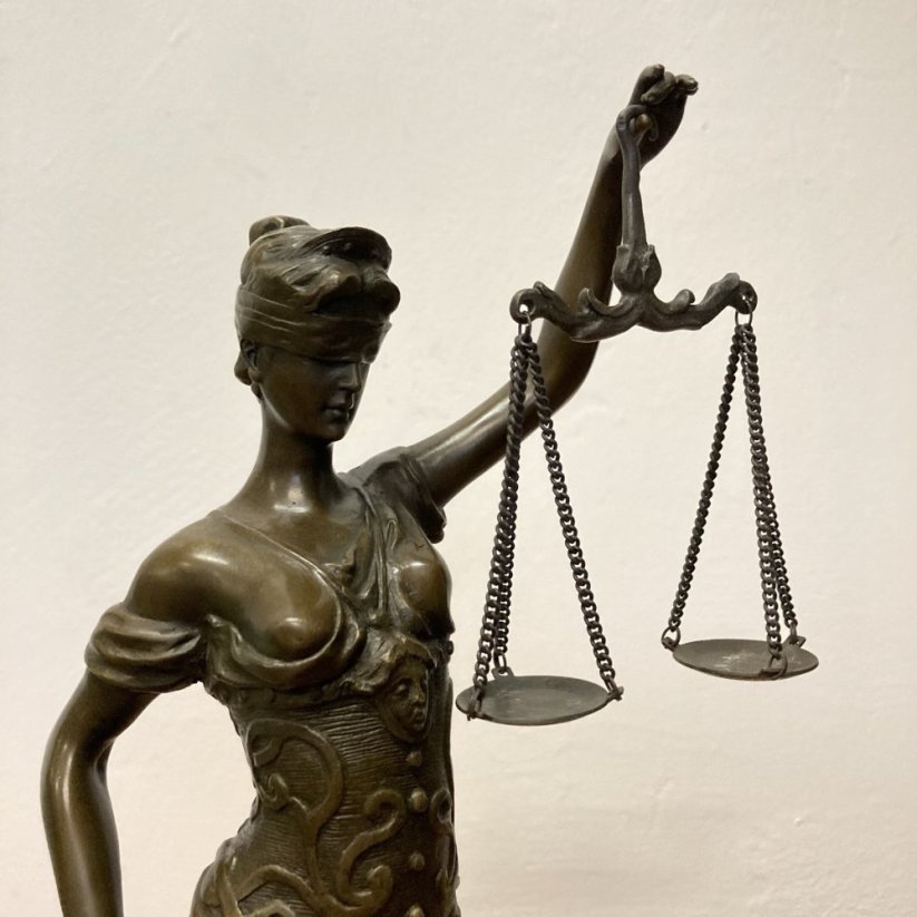 Bronzová socha SPRAVEDLNOST - JUSTICE 40cm