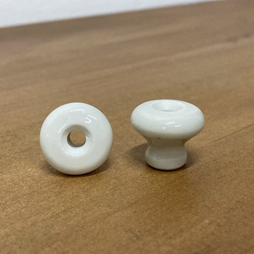 Nábytková porcelánová knopka - Průměr celkový: 32 mm