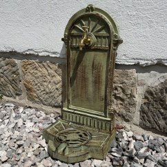 Zahradní litinová kašna KLASIK / ZELENO-HNĚDÁ patina 63cm