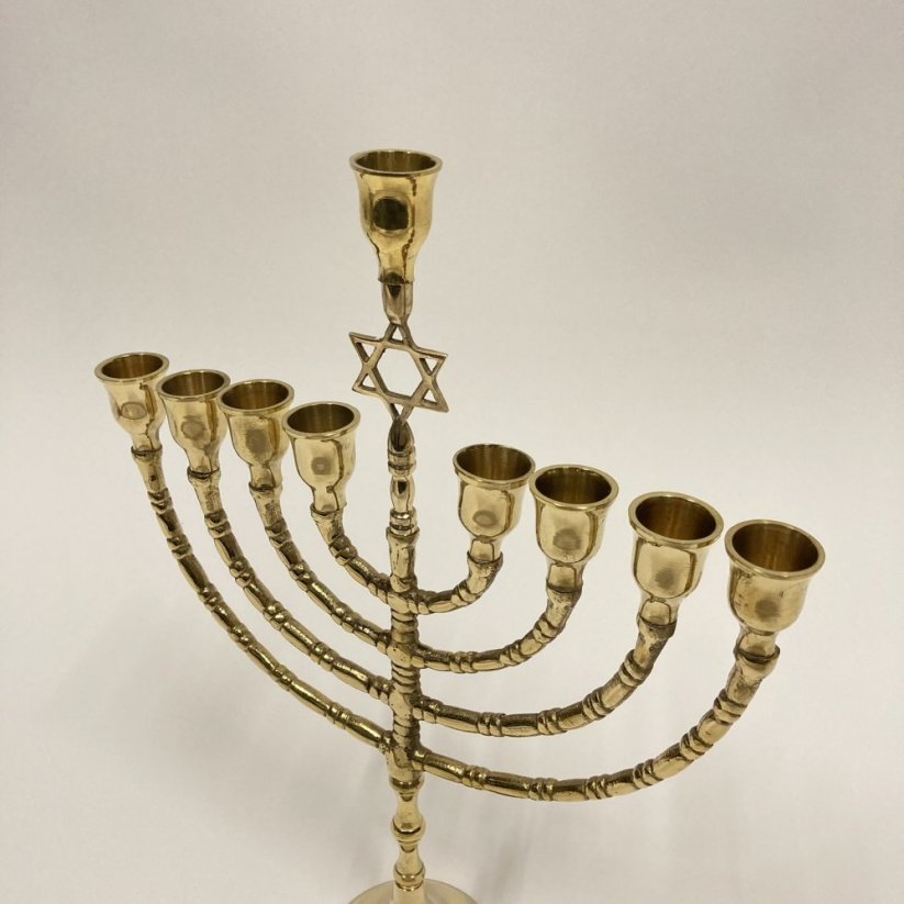 Mosazná Chanuka - Židovský svícen