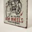 Plechová cedule IRON WHEELS 40x30cm