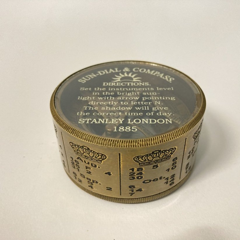 Sluneční hodiny s kompasem STANLEY LONDON 1885