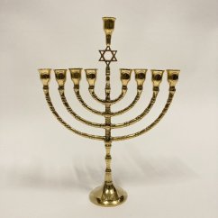 Mosazná Chanuka - Židovský svícen