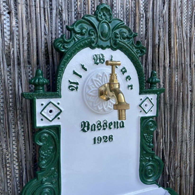 Zahradní výlevka Bassena 1926 - hliník ( bílo-zelená )