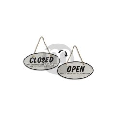 Litinová cedule OPEN & CLOSED