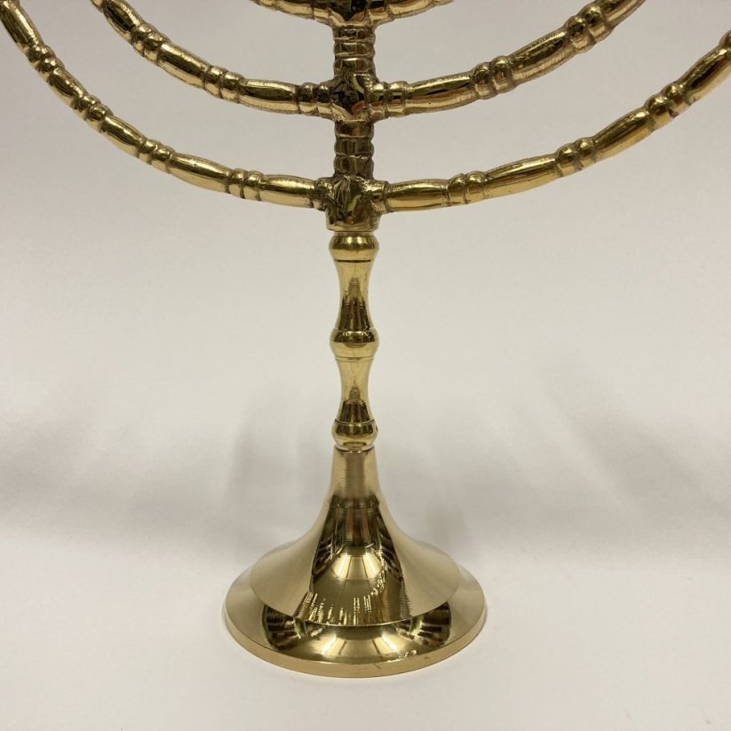 Mosazná Chanuka - Židovský svícen