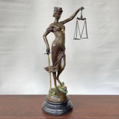 Bronzová socha SPRAVEDLNOST - JUSTICE 38cm