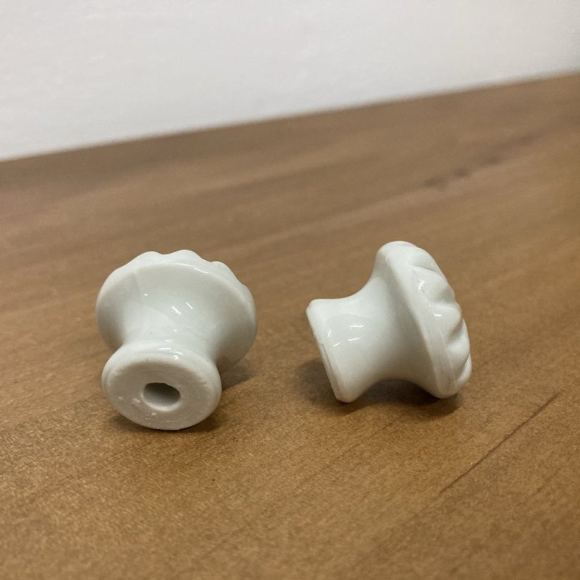 Nábytková porcelánová knopka KLASIK - Průměr celkový: 30 mm