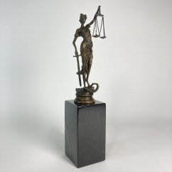 Bronzová socha SPRAVEDLNOST - JUSTICE 33,5cm