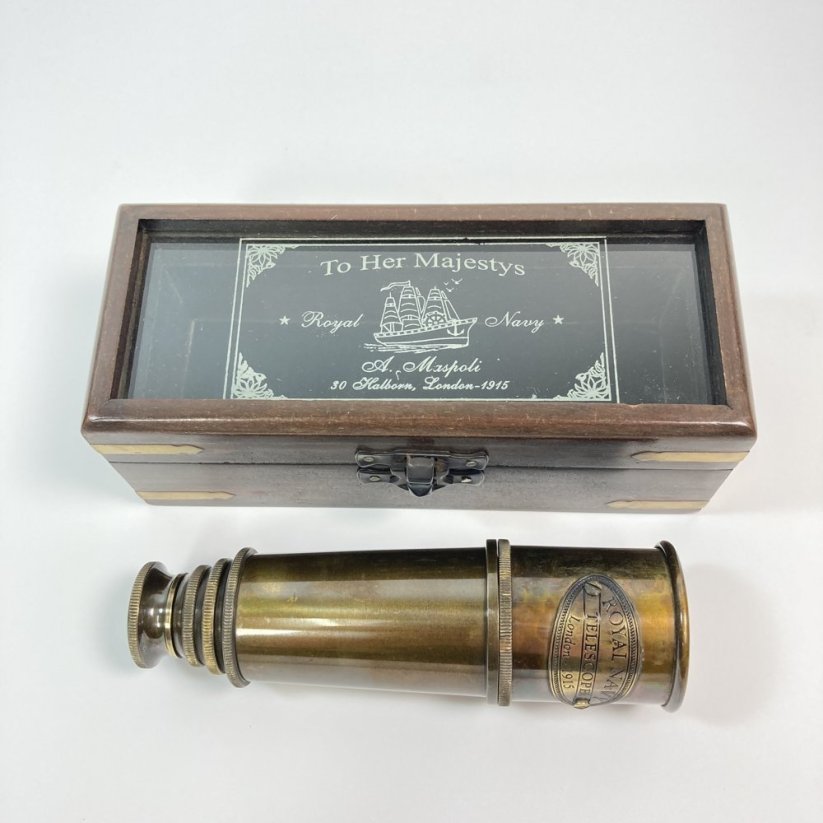 Teleskopický dalekohled ROYAL NAVY LONDON 1915