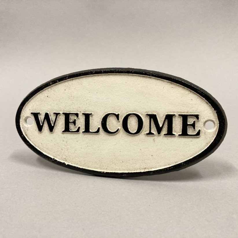 Litinová cedule WELCOME 9x17,5cm