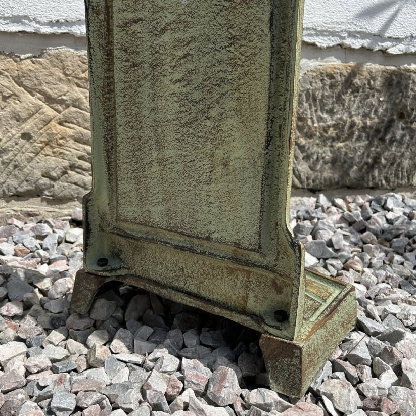 Zahradní litinová kašna KLASIK / ZELENO-HNĚDÁ patina 63cm