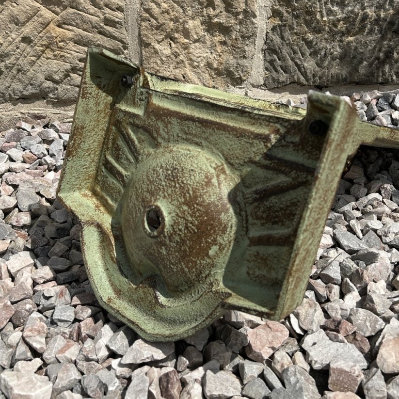 Zahradní litinová kašna KLASIK / ZELENO-HNĚDÁ patina 63cm