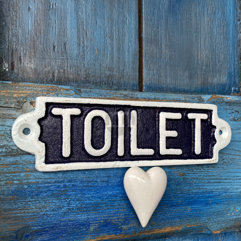 Litinová cedule TOILET 5x18cm