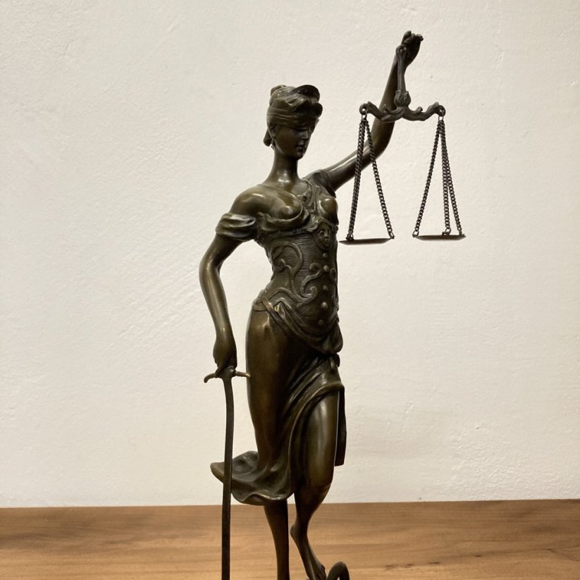 Bronzová socha SPRAVEDLNOST - JUSTICE 40cm