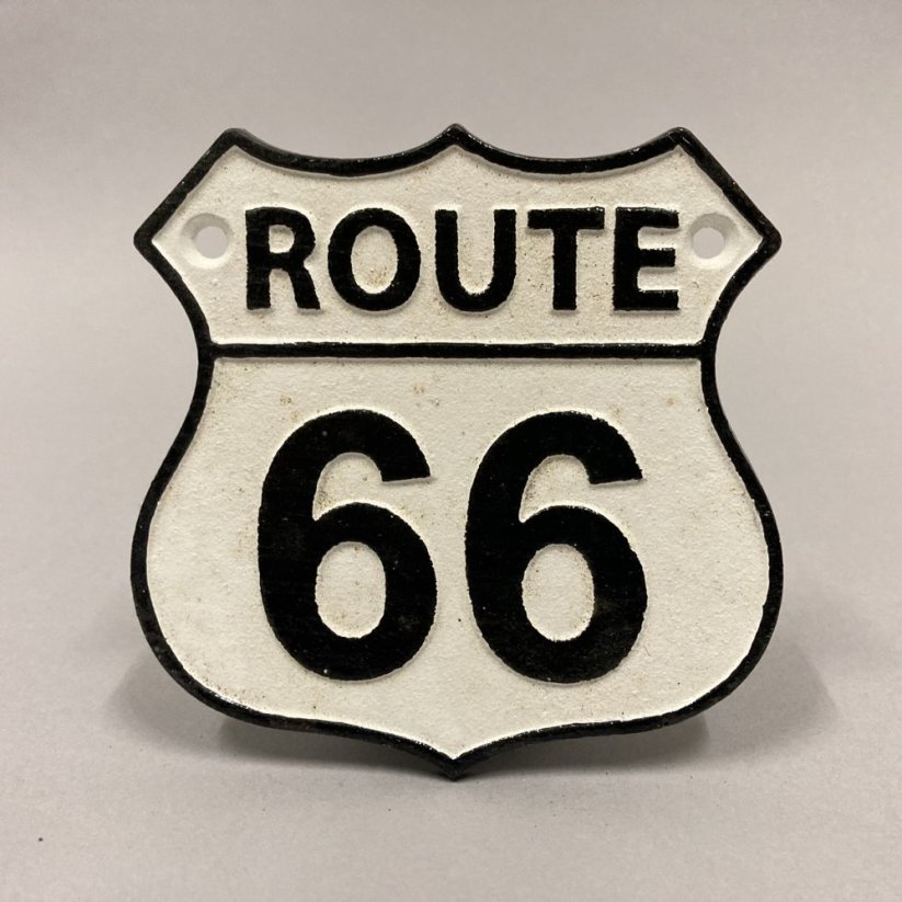 Litinová cedule ROUTE 66 22x22cm