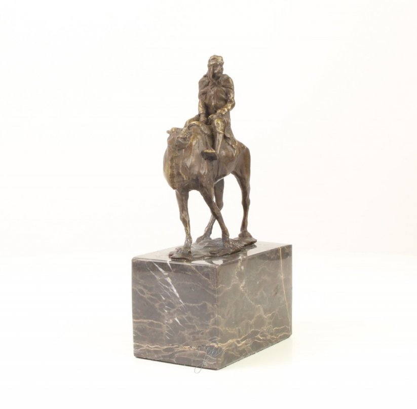 Bronzová socha VELBLOUD S JEZDCEM