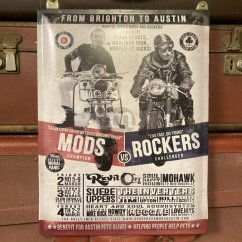 Plechová cedule MODS vs. ROCKERS 40x30cm