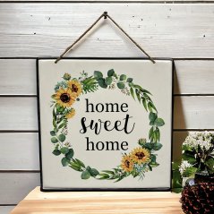 Plechová cedule HOME SWEET HOME 30x30cm