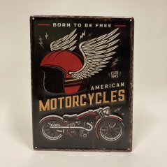 Plechová cedule MOTORCYCLES 40x30cm