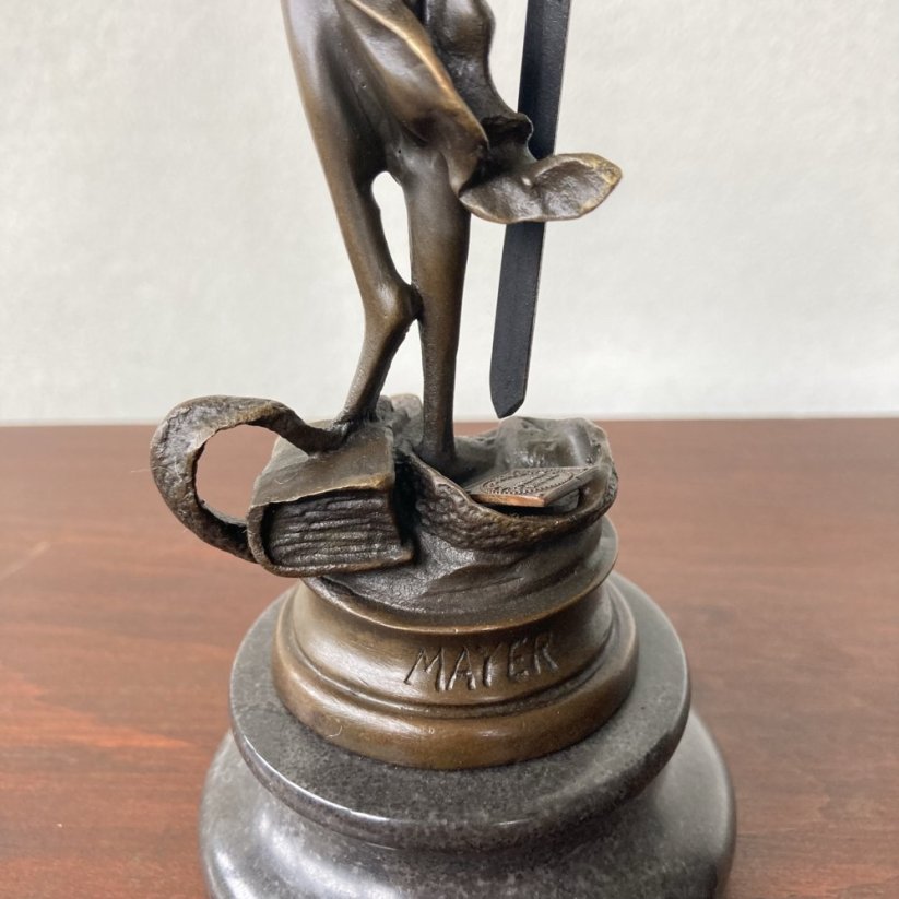 Bronzová socha SPRAVEDLNOST - JUSTICE 23cm