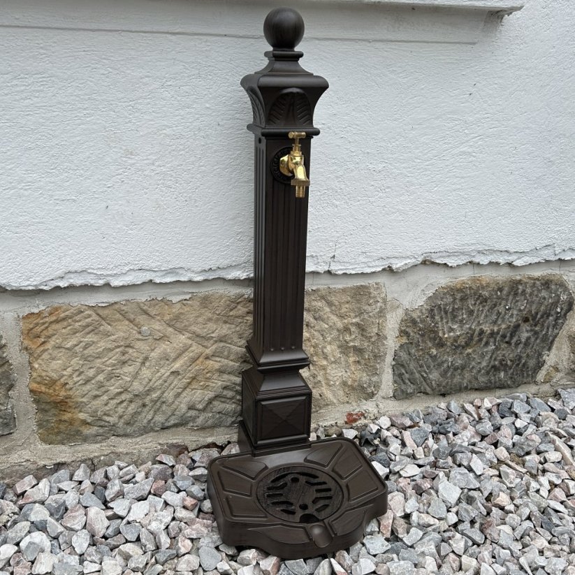 Zahradní kašna SLOUPEK 81cm - hliník ( hnědá )