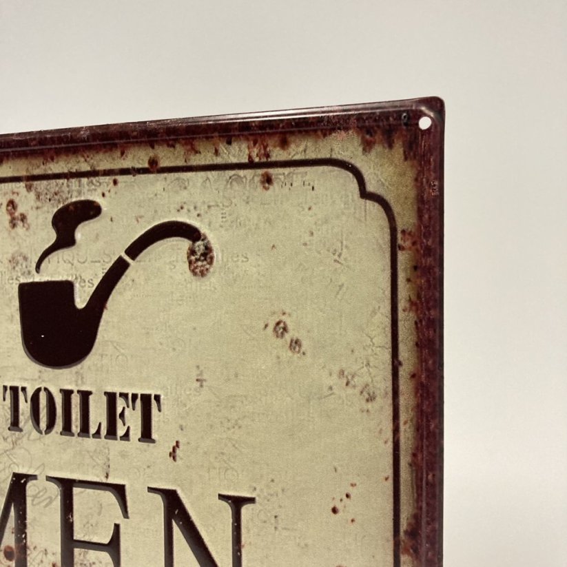 Plechová cedule TOILET MEN 20x25cm