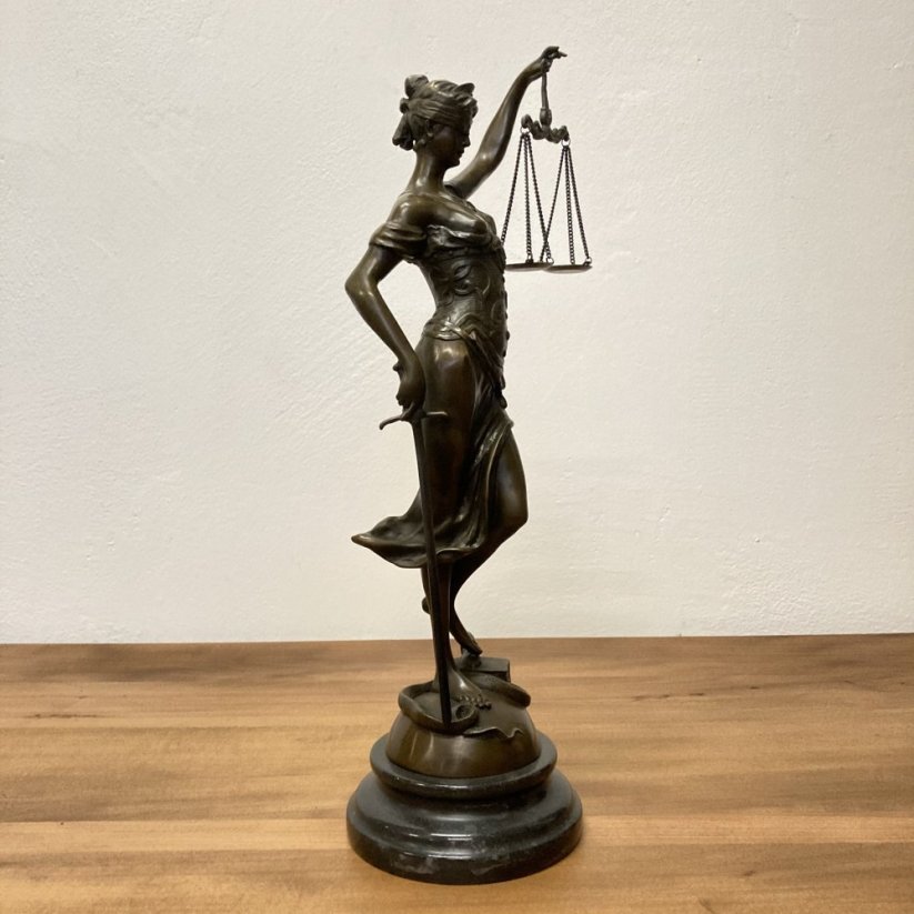 Bronzová socha SPRAVEDLNOST - JUSTICE 40cm