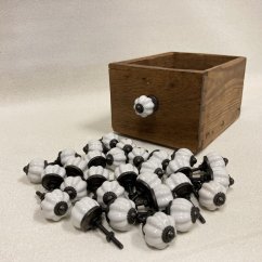 Nábytková keramická knopka - úchytka BÍLÁ 30mm