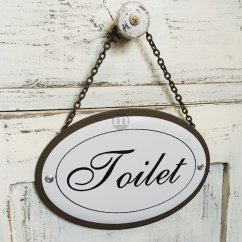 Závěsná cedulka TOILET 11,5x16cm