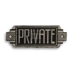 Kovová cedulka PRIVATE 6x16,5cm