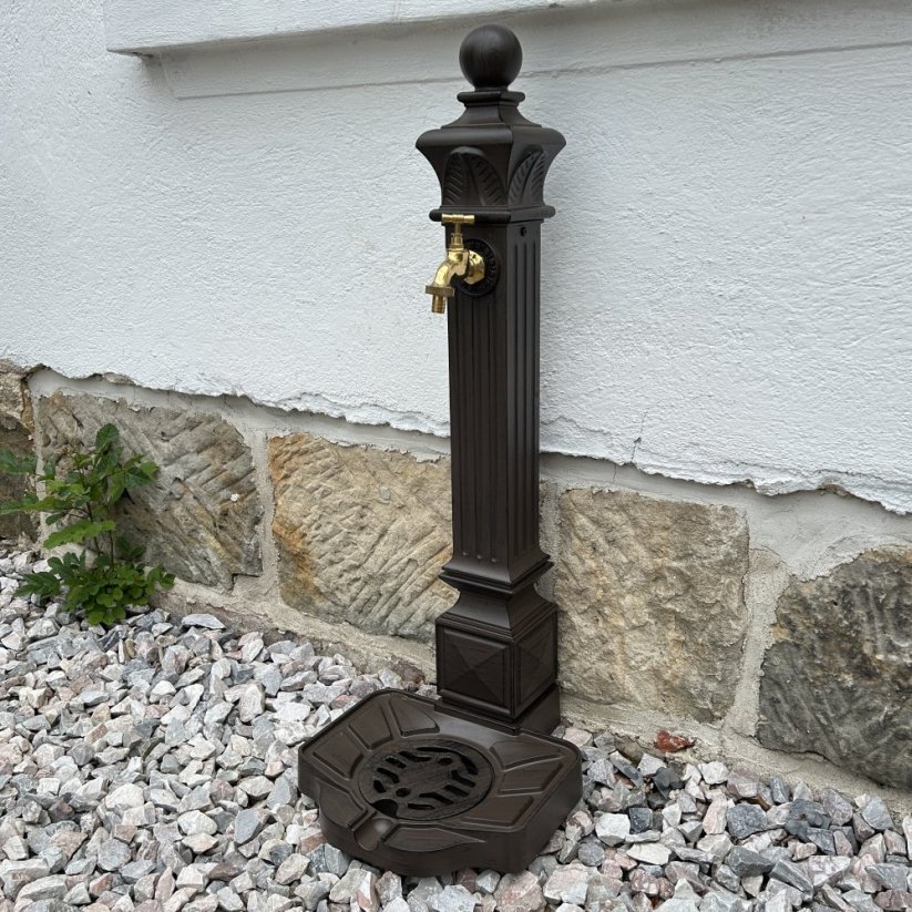 Zahradní kašna SLOUPEK 81cm - hliník ( hnědá )