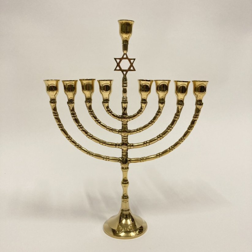 Mosazná Chanuka - Židovský svícen