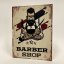 Plechová cedule BARBER SHOP 33x25cm