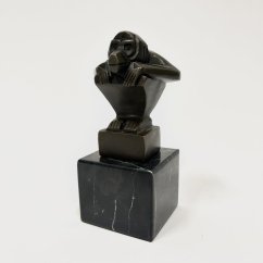 Bronzová socha OPICE - ART DECO