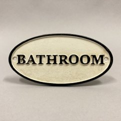 Litinová cedule BATHROOM 9x17,5cm