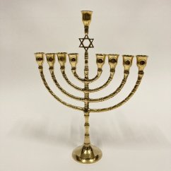 Mosazná Chanuka - Židovský svícen