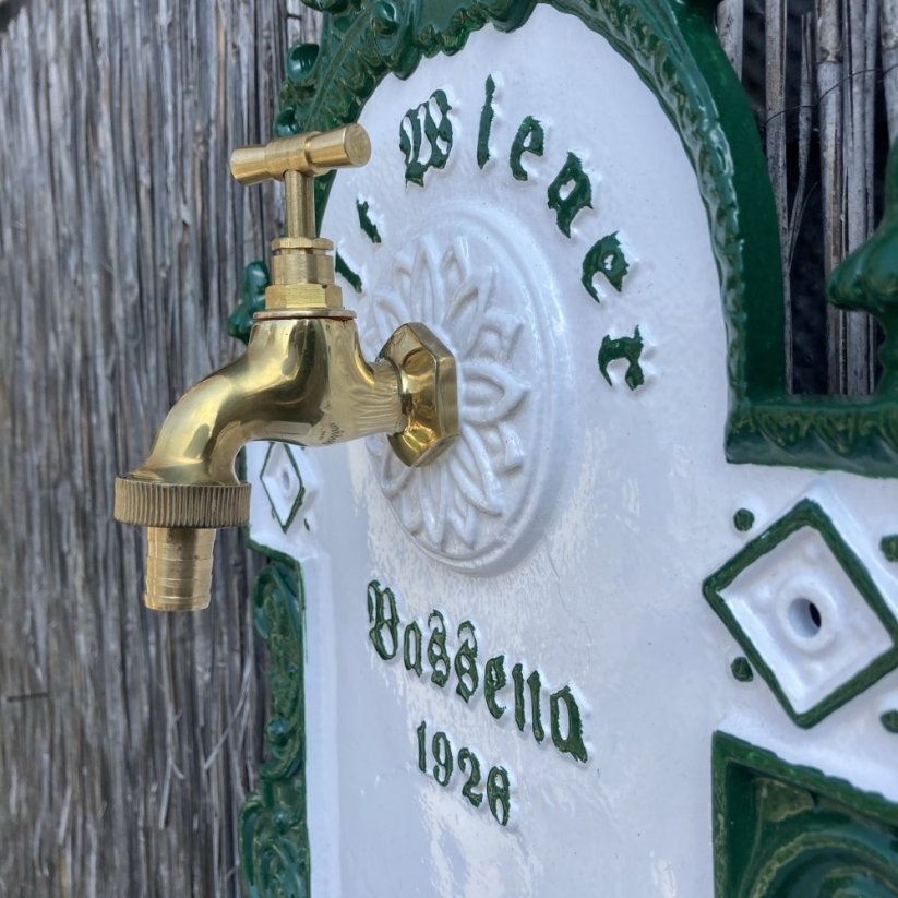 Zahradní výlevka Bassena 1926 - hliník ( bílo-zelená )