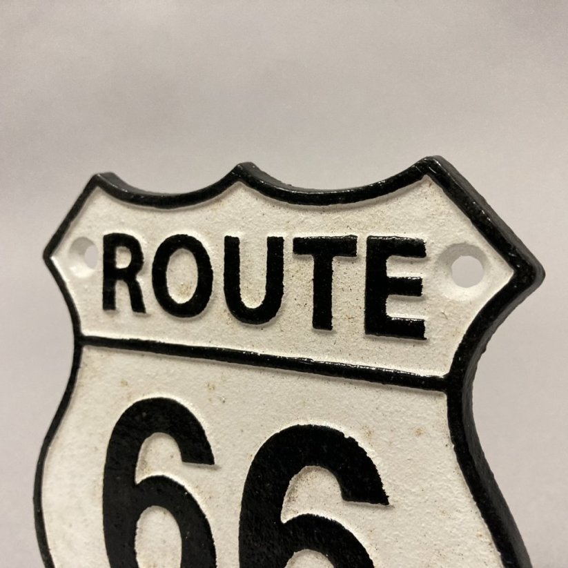 Litinová cedule ROUTE 66 22x22cm