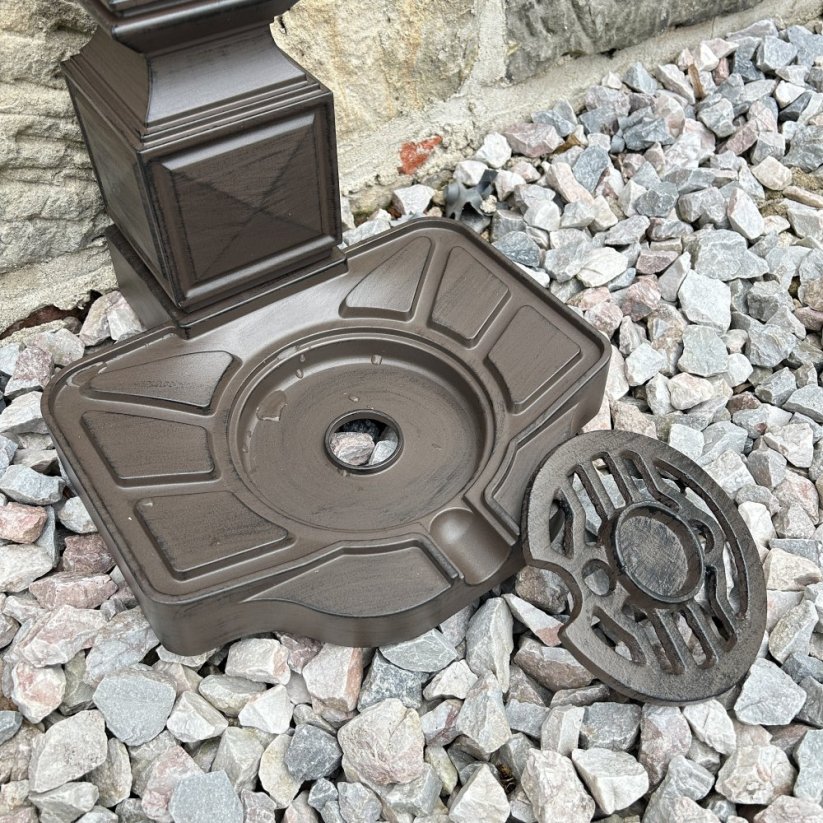 Zahradní kašna SLOUPEK 81cm - hliník ( hnědá )