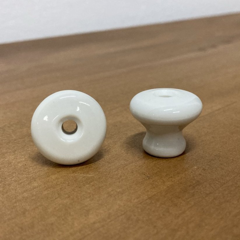 Nábytková porcelánová knopka - Průměr celkový: 20 mm
