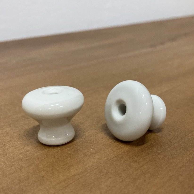 Nábytková porcelánová knopka - Průměr celkový: 32 mm