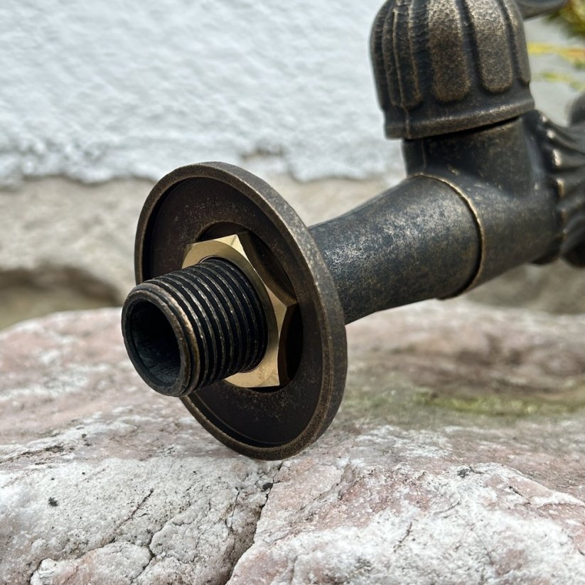 Zahradní mosazný kohoutek na vodu DRAK, 1/2" s pákou