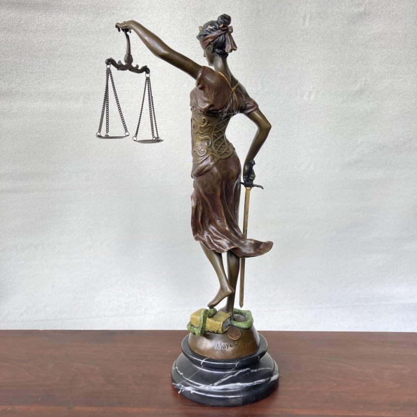 Bronzová socha SPRAVEDLNOST - JUSTICE 38cm